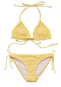 Snapper Rock Sunshine Stripe Teen Triangle Bikini