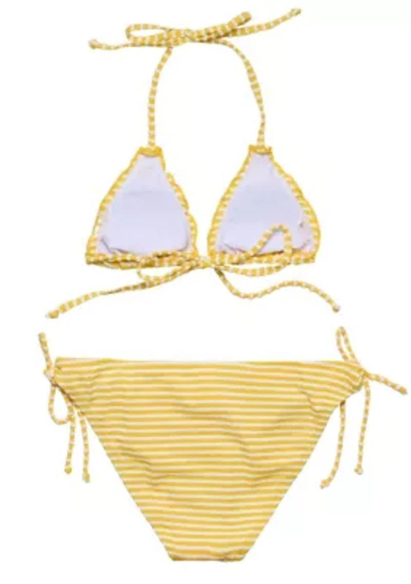 Snapper Rock Sunshine Stripe Teen Triangle Bikini