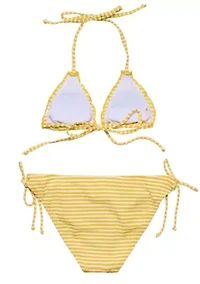 Snapper Rock Sunshine Stripe Teen Triangle Bikini