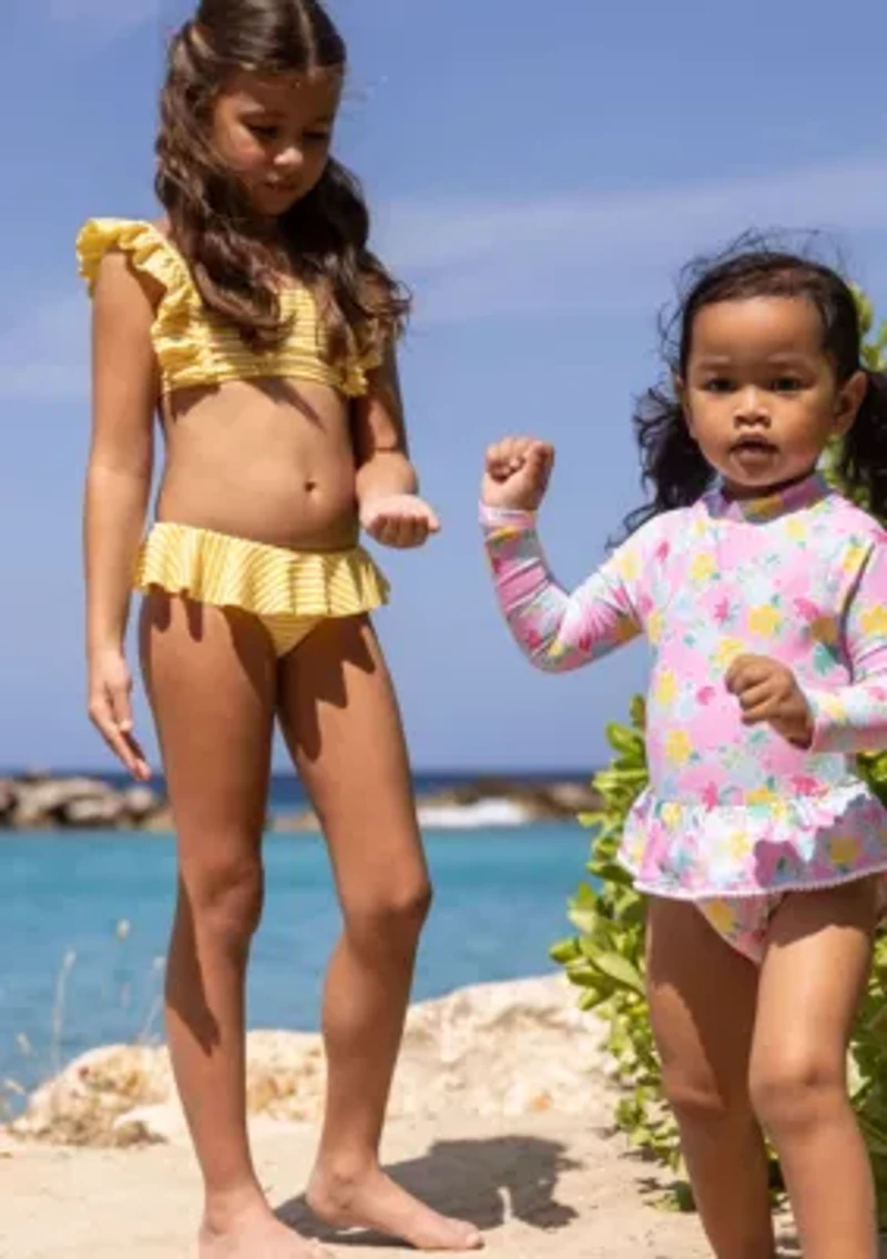 Snapper Rock Sunshine Stripe Frilled Bikini