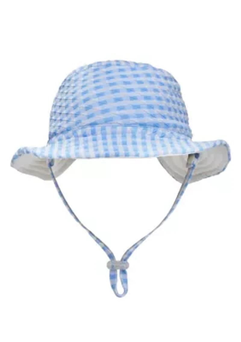 Snapper Rock Seaside Gingham Reversible Bucket Hat