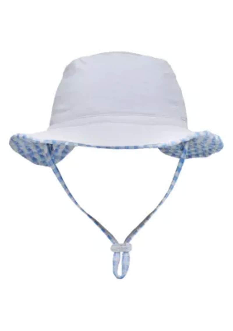 Snapper Rock Seaside Gingham Reversible Bucket Hat