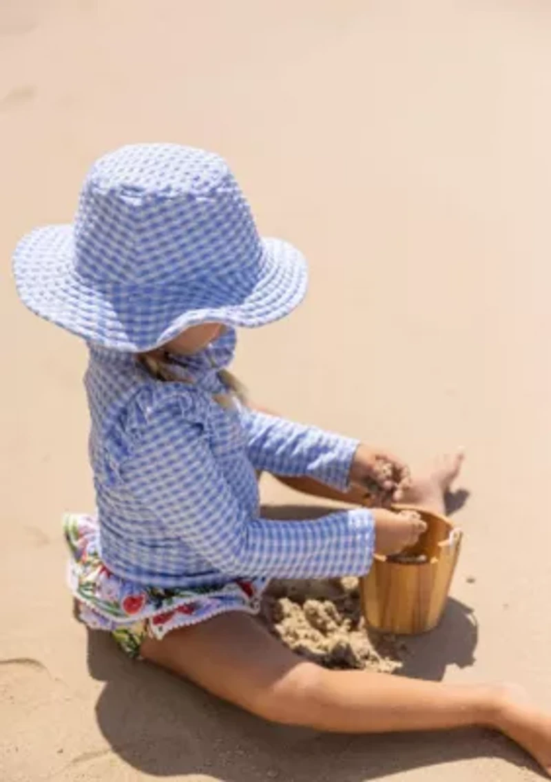 Snapper Rock Seaside Gingham Reversible Bucket Hat