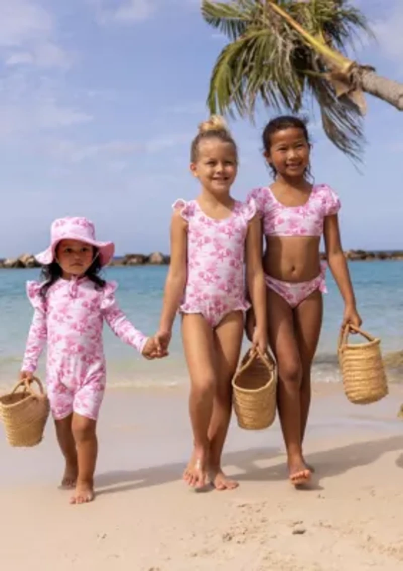 Snapper Rock Pink Lagoon Puff Sleeve Bikini