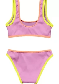 Snapper Rock Vacay Pop Recycled Crop Bikini
