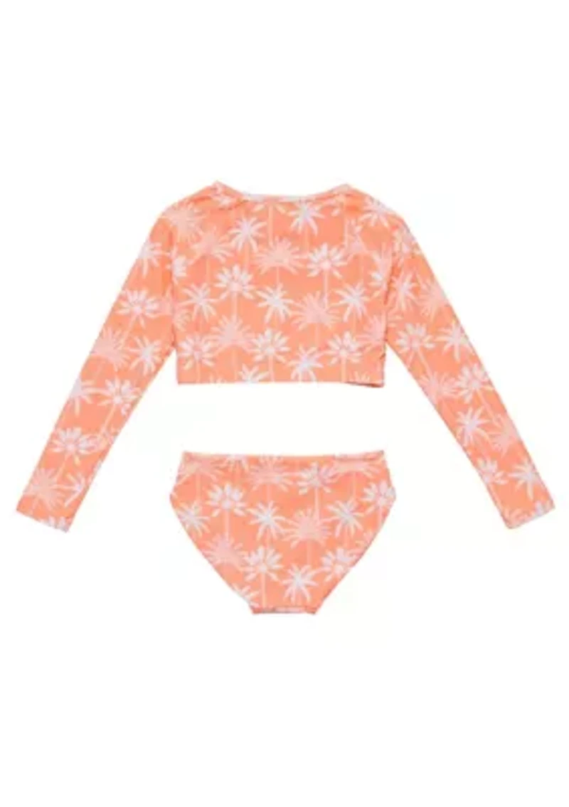 Snapper Rock Cali Palms Recycled Crop LS Rash Set