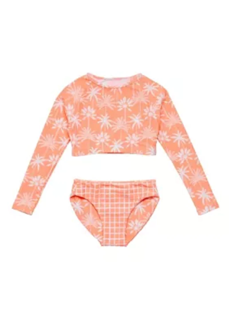 Snapper Rock Cali Palms Recycled Crop LS Rash Set