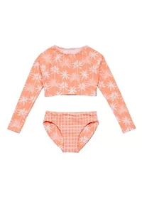 Snapper Rock Cali Palms Recycled Crop LS Rash Set