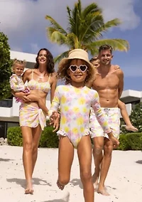 Snapper Rock Aloha Vacay Recycled Leg Frill Surf Suit