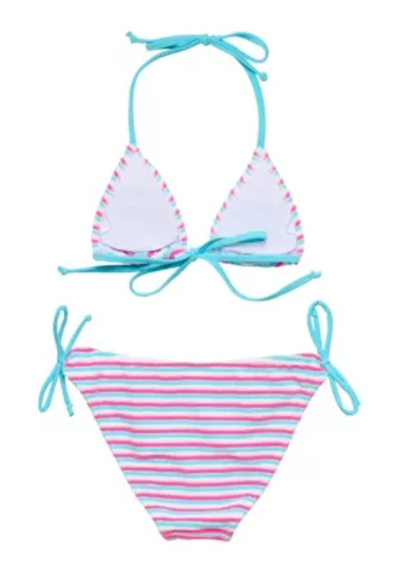 Snapper Rock Sorbet Stripe Teen Triangle Bikini