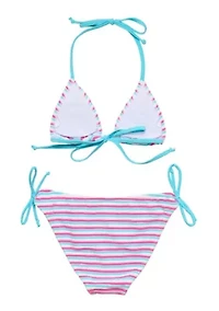 Snapper Rock Sorbet Stripe Teen Triangle Bikini