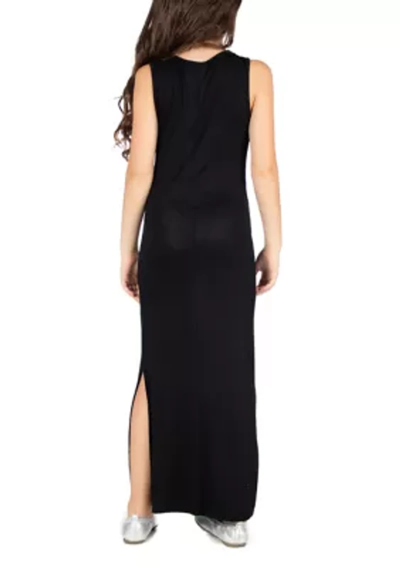 Girls Side Slit Maxi Dress