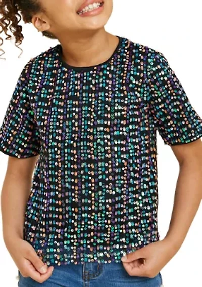Girls 7-16 Sequin Top