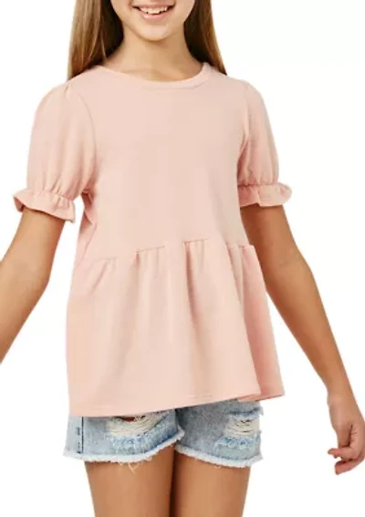 Girls 7-16 Criss Cross Back Knit Top