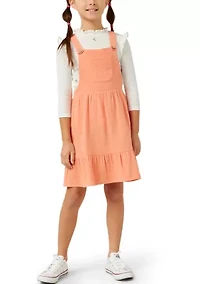 Girls 7-16 Textured Chest Pocket Sundress