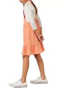 Girls 7-16 Textured Chest Pocket Sundress