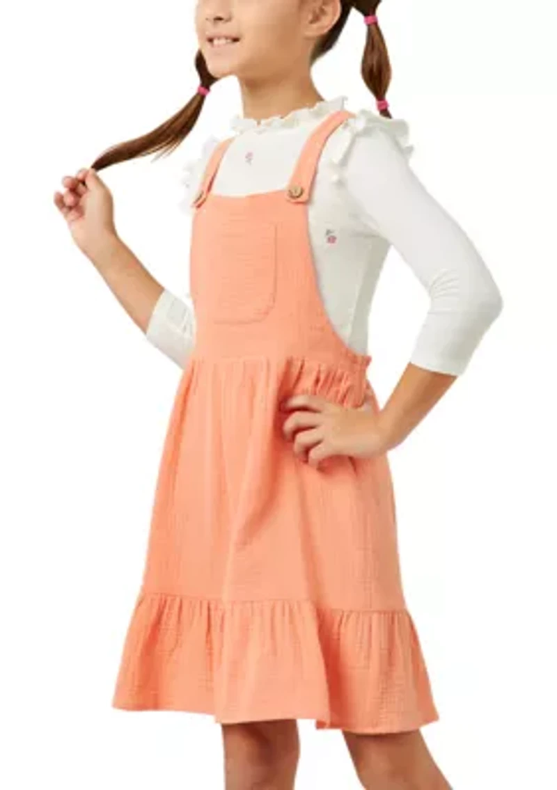 Girls 7-16 Textured Chest Pocket Sundress