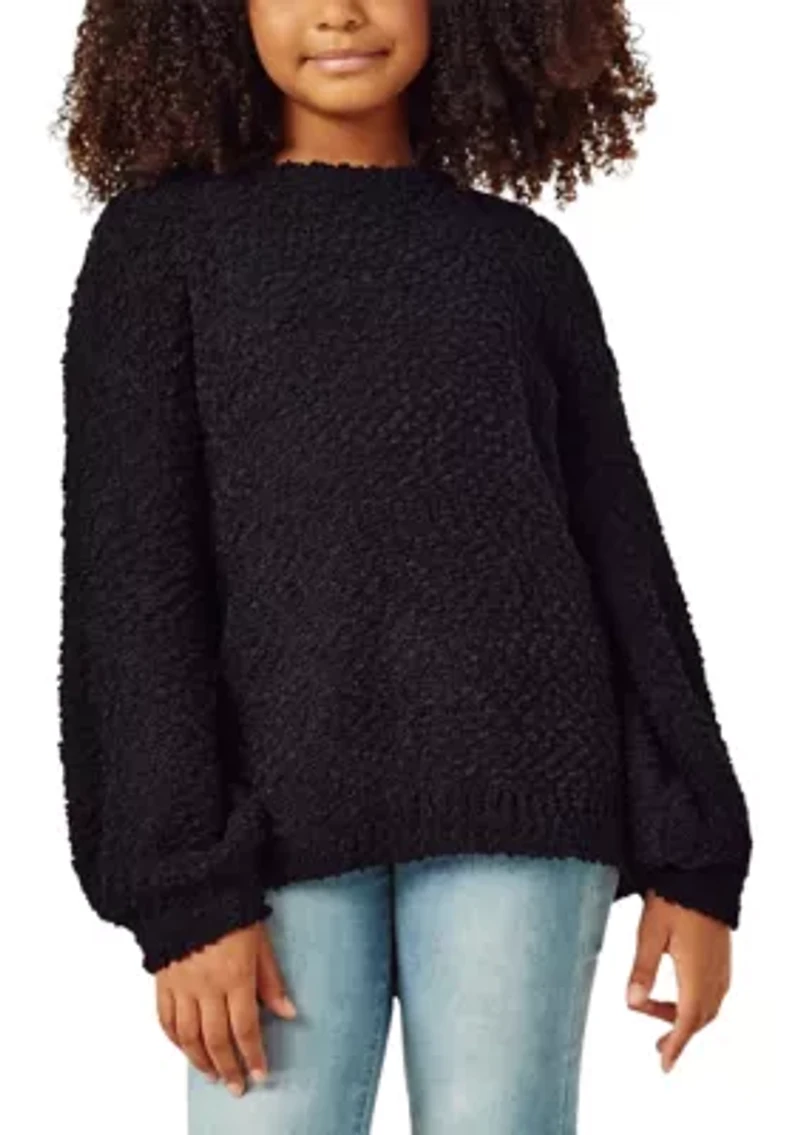 Girls 7-16 Popcorn Knit Sweater