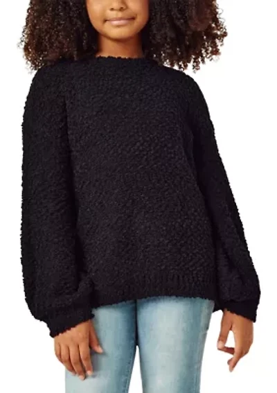 Girls 7-16 Popcorn Knit Sweater
