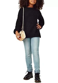 Girls 7-16 Popcorn Knit Sweater