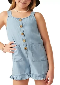 Girls 7-16 Tencel Ruffle Hem Jumpsuit