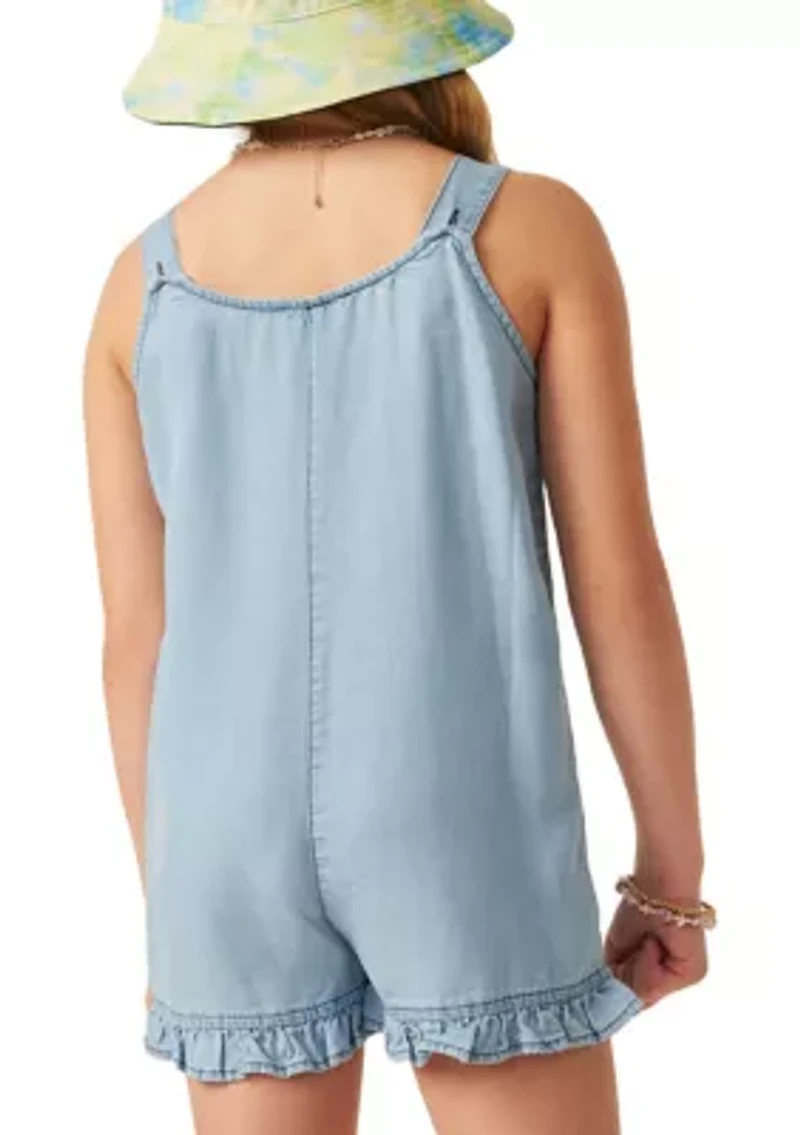 Girls 7-16 Tencel Ruffle Hem Jumpsuit