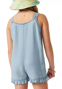 Girls 7-16 Tencel Ruffle Hem Jumpsuit