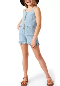 Girls 7-16 Tencel Ruffle Hem Jumpsuit
