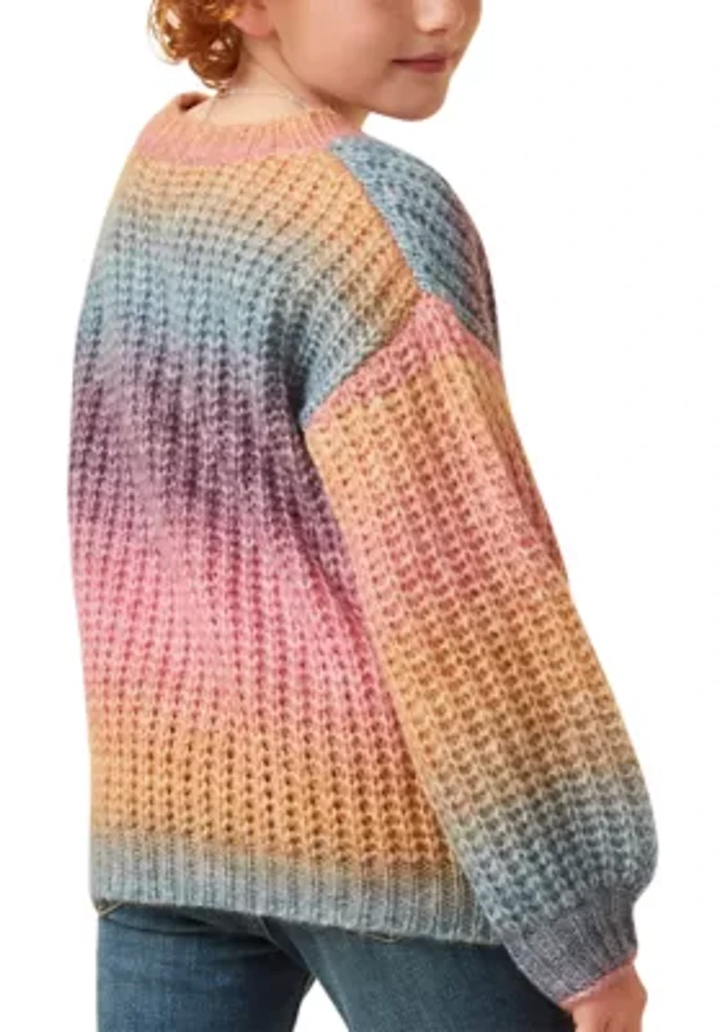 Girls 7-16 Ombré Stripe Sweater