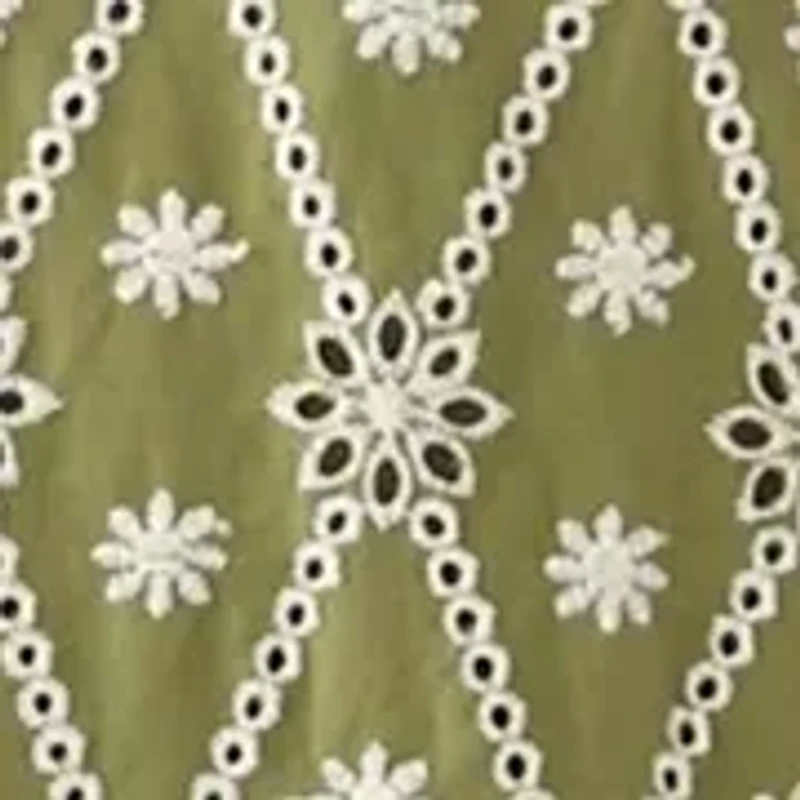 Girls 7-16 Eyelet Crochet Detail Dress