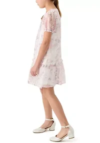 Women's Puff Sleeve Floral Dress