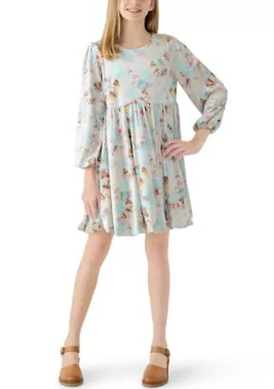 Girls 7-16 Velvet Long Sleeve State Dress