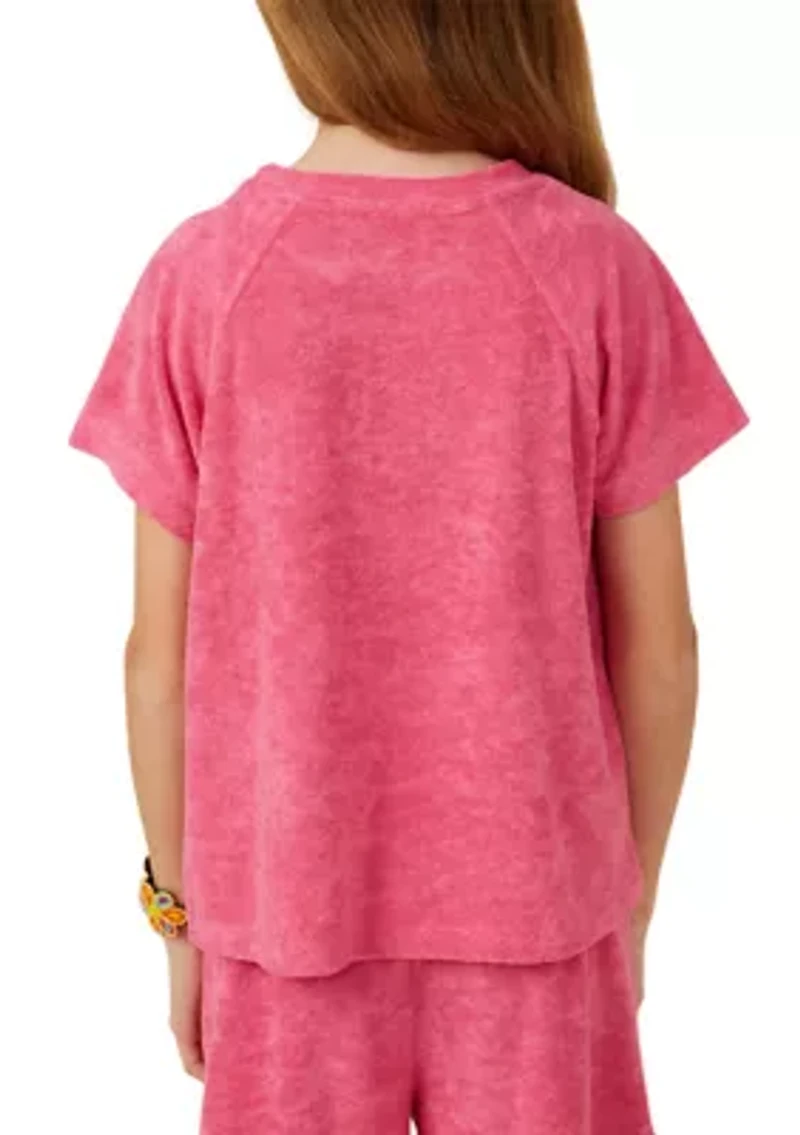Girls 7-16 Textured Velvet Look Top