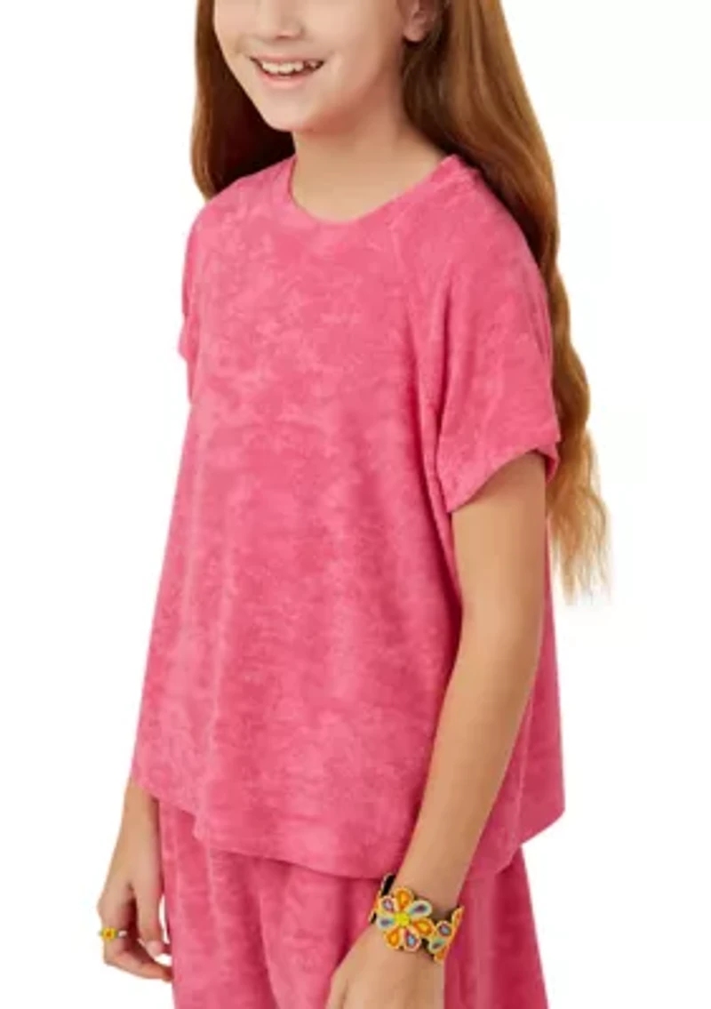 Girls 7-16 Textured Velvet Look Top