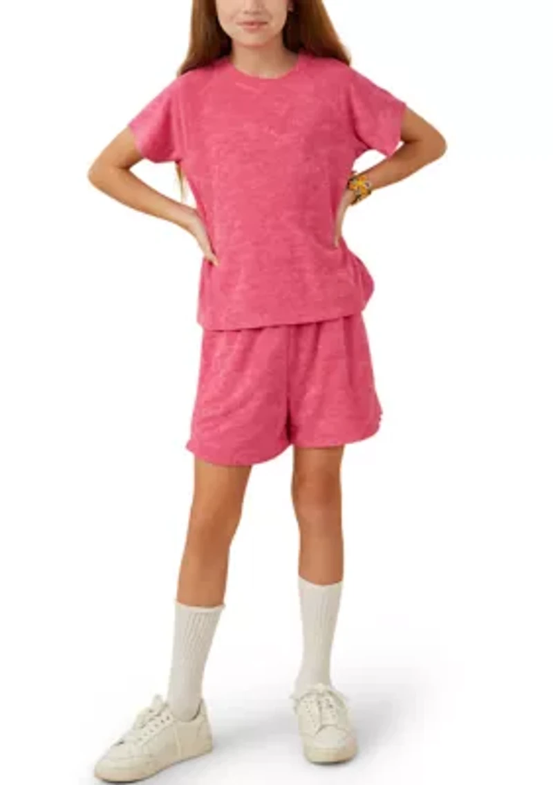 Girls 7-16 Textured Velvet Look Top