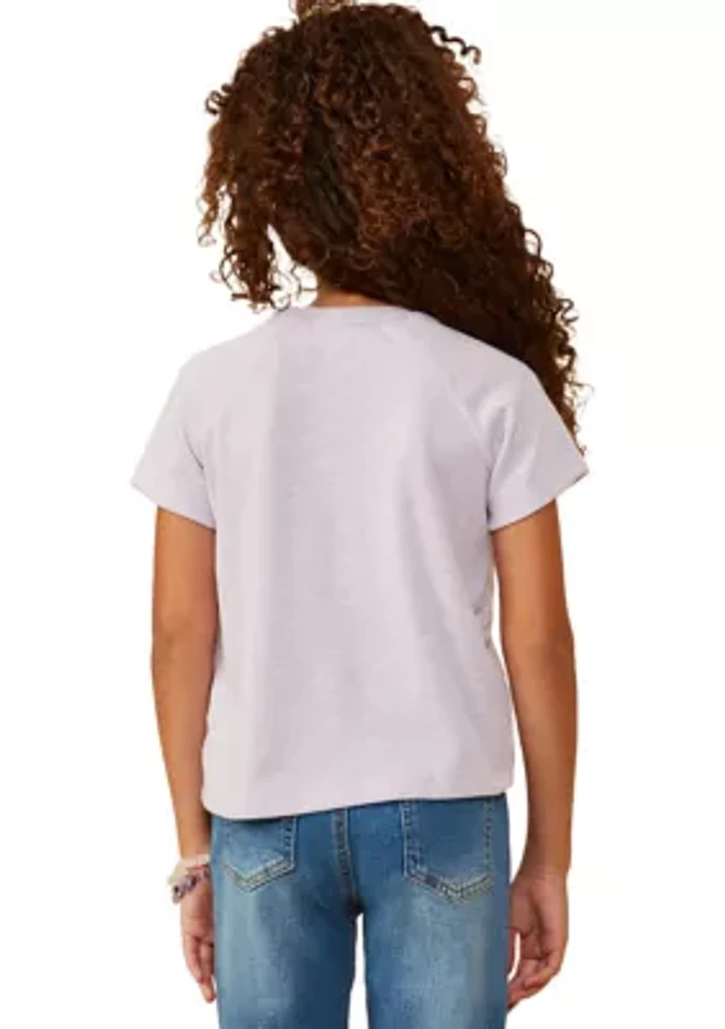 Girls 7-16 Pearl Ribbon Knit Top