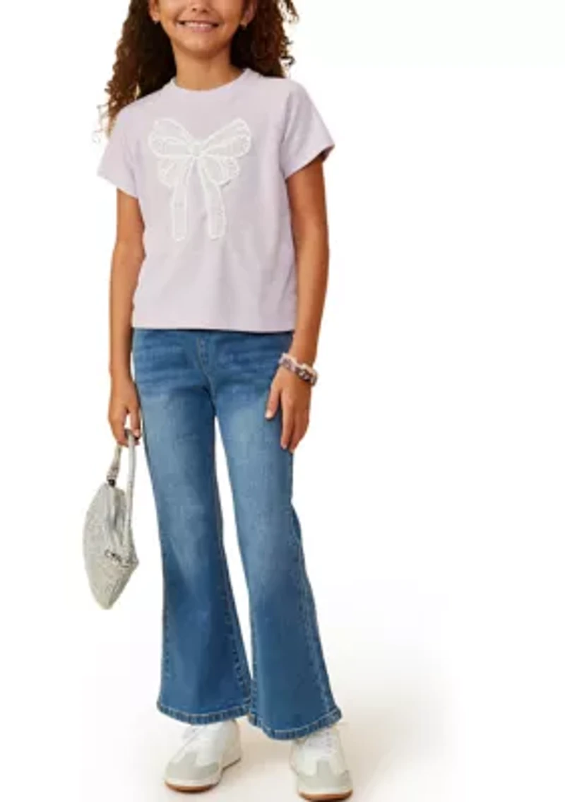 Girls 7-16 Pearl Ribbon Knit Top