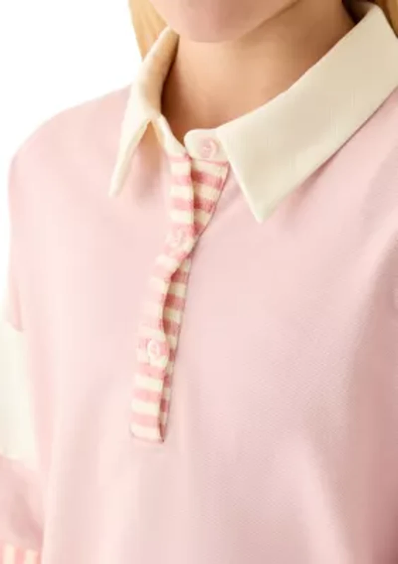 Girls 7-16 Mixed Media Pullover