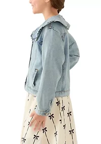 Girls 7-16 Exaggerated Ruffle Collar Jacket