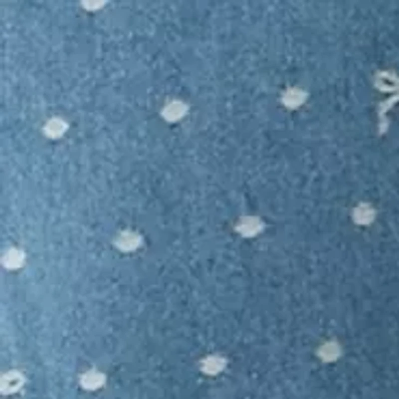 Girls 7-16 Polka Dot and Bow Printed Denim Dress