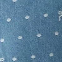 Girls 7-16 Polka Dot and Bow Printed Denim Dress