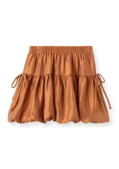 Girls 7-16 Side Ribbon Detail Bubble Skirt