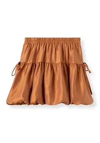 Girls 7-16 Side Ribbon Detail Bubble Skirt