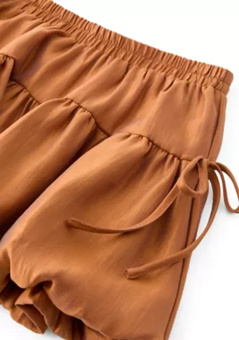 Girls 7-16 Side Ribbon Detail Bubble Skirt