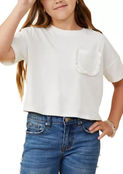 Girls 7-16 Pocket T-Shirt