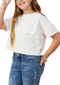 Girls 7-16 Pocket T-Shirt