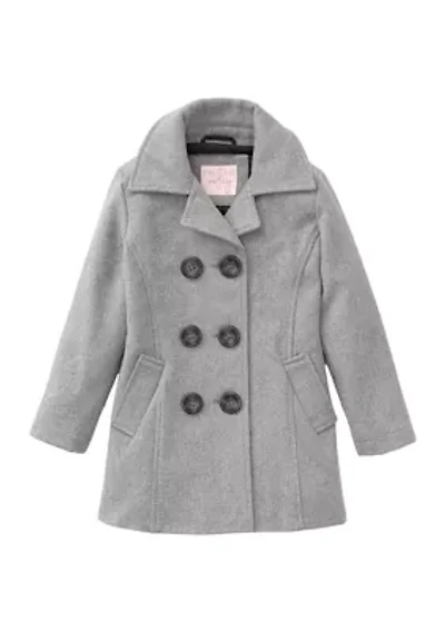 Girls 4-6x Faux Wool Peacoat