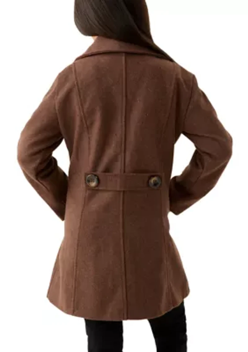 Girls 7-16 Faux Wool Peacoat