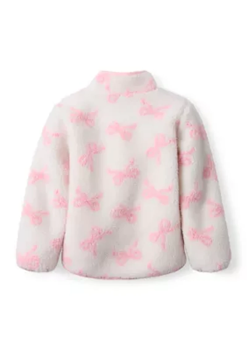 Girls 4-6x Bows Full Zip Jacket
