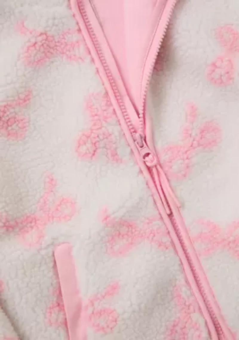 Girls 4-6x Bows Full Zip Jacket